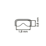 Wkładka Windsor, na zewnątrz oprawy, 1,80 x 0,8 mm, ciemny szylkret - 2 szt