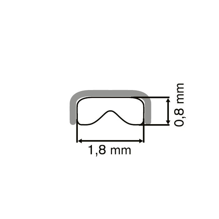 Wkładka Windsor, na zewnątrz oprawy, 1,80 x 0,8 mm, ciemny szylkret - 2 szt